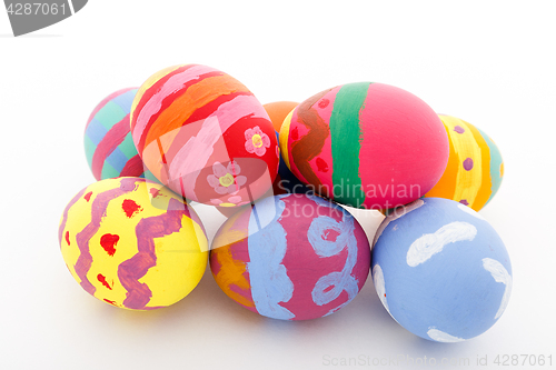 Image of Easter egg over white background