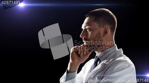 Image of doctor or scientist in white coat
