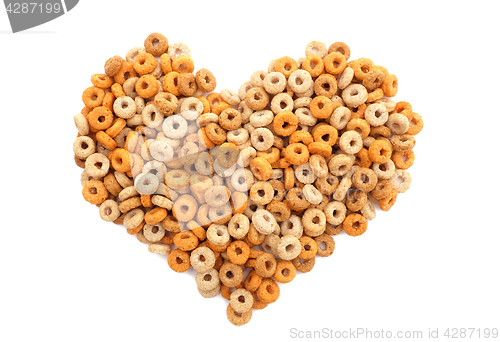 Image of Multigrain hoops breakfast cereal heart