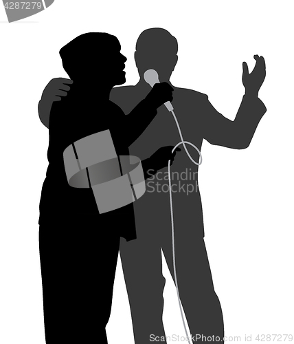 Image of Senior singing duet