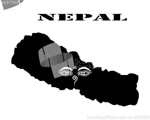 Image of Symbol of  Nepal and map