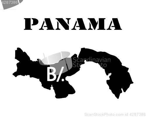 Image of Symbol of Isle of  Panama  and map
