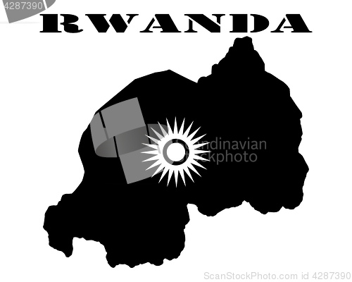 Image of Symbol of Isle of  Rwanda and map