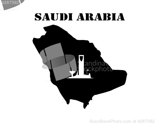 Image of Symbol of Isle of  Saudi Arabia and map