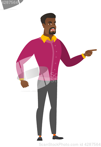Image of Furious businessman screaming vector illustration.