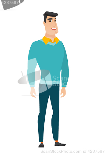 Image of Young caucasian happy businessman.
