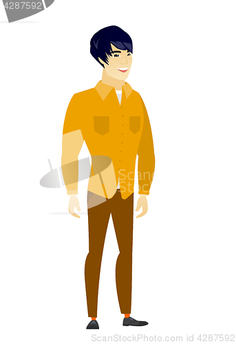 Image of Young asian happy businessman.