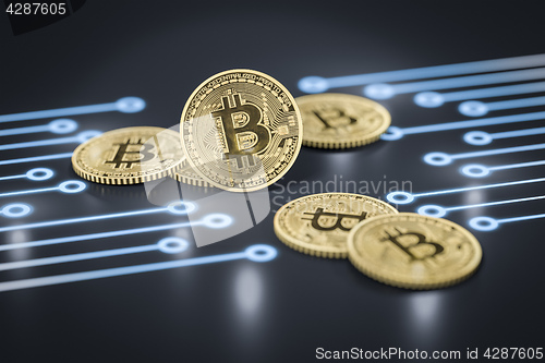 Image of bitcoin coins