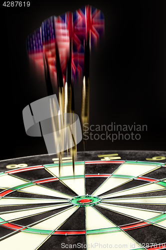 Image of Darts On A Black