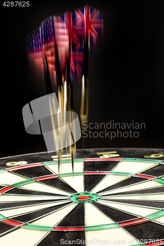 Image of Darts On A Black