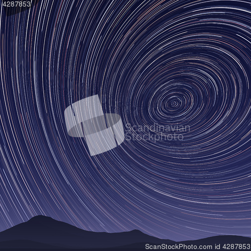 Image of star trails night