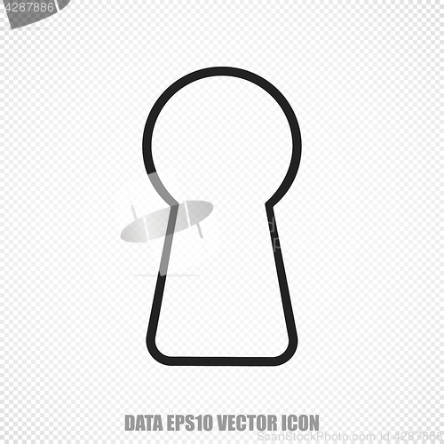 Image of Data vector Keyhole icon. Modern flat design.