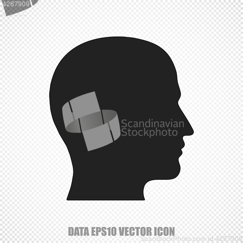 Image of Information vector Head icon. Modern flat design.