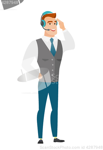 Image of Customer service operator in headset.