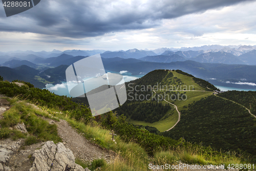 Image of View from top of Herzogstand, Bavaria, Germany