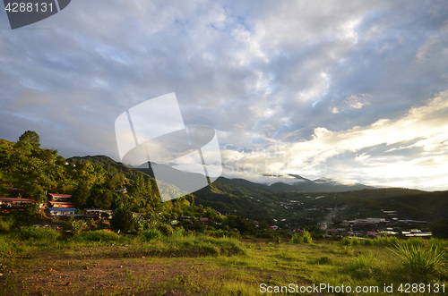 Image of Mount Kinabalu during sunrise