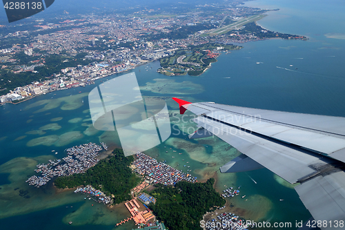 Image of Aerial view of Kota Kinabalu and Gaya Island, Sabah