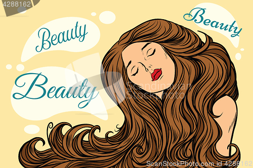 Image of beauty woman with long hair