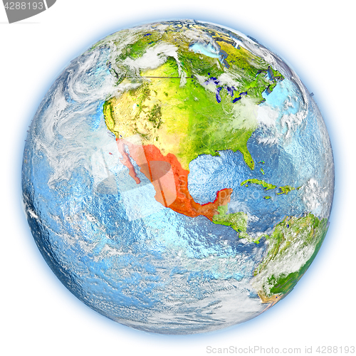 Image of Mexico on Earth isolated