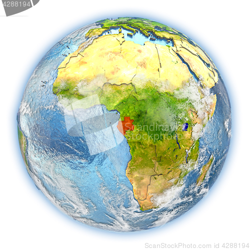 Image of Gabon on Earth isolated