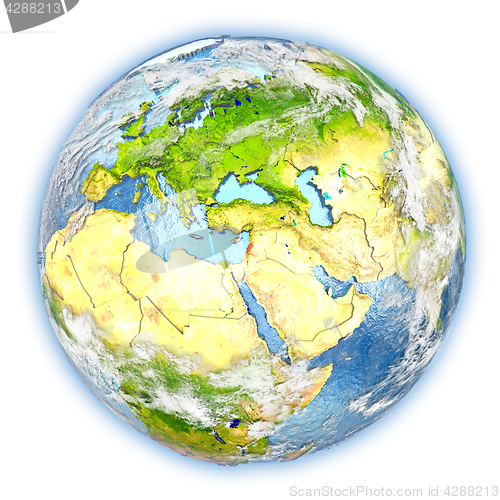 Image of Lebanon on Earth isolated