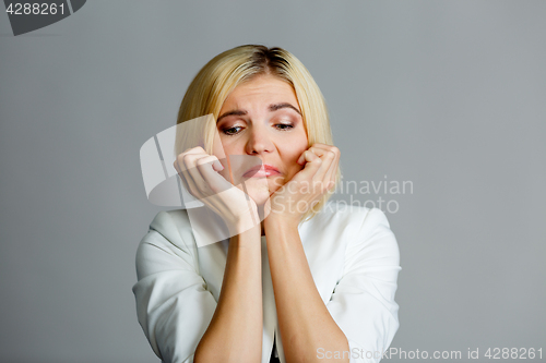Image of Model on empty gray background