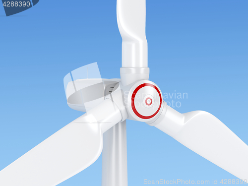 Image of Close-up of wind turbine