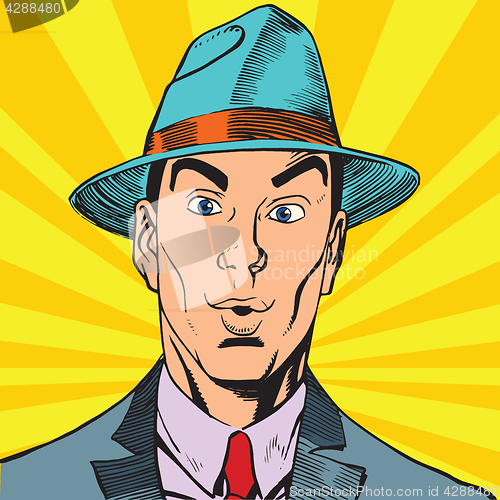 Image of Printavatar portrait surprised man in the hat