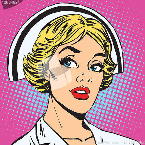 Image of avatar portrait of a retro nurse