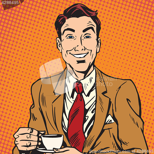 Image of Printavatar portrait of man drinking coffee