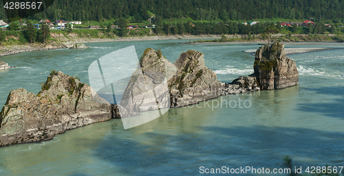 Image of Fast mountain river Katun