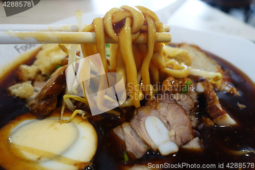 Image of Singapore famous braised chinese noodles