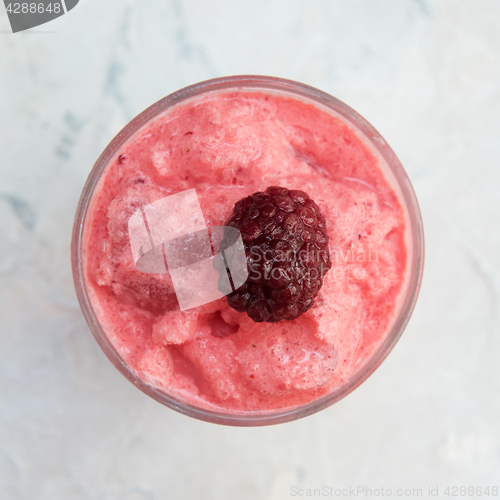 Image of Blackberry smoothie on a white