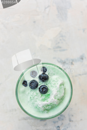 Image of Blueberry smoothie on a white