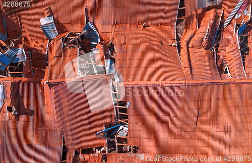 Image of Destroyed roof background