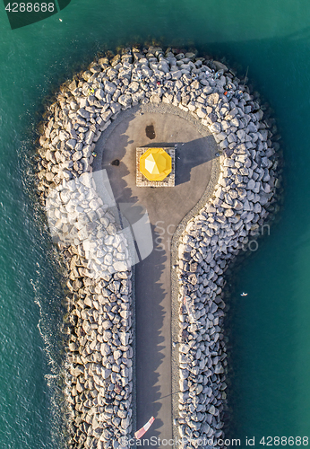 Image of High angle view of a lighthouse 