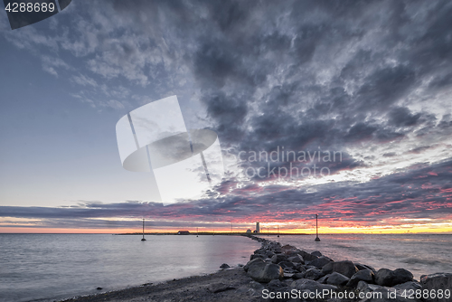 Image of Lighthouse at sunset