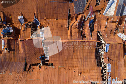 Image of Destroyed roof background