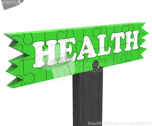 Image of Health Sign Shows Healthcare Wellbeing Condition