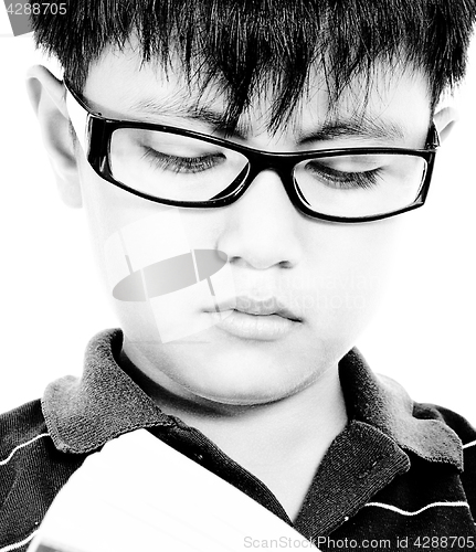Image of Child Improving His Education By Reading A Book