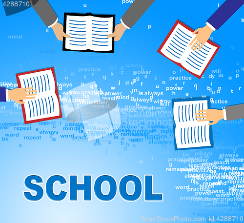 Image of School Books Indicates Literature College And Knowledge