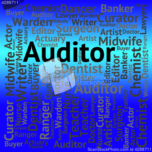 Image of Auditor Job Shows Occupation Auditing And Jobs