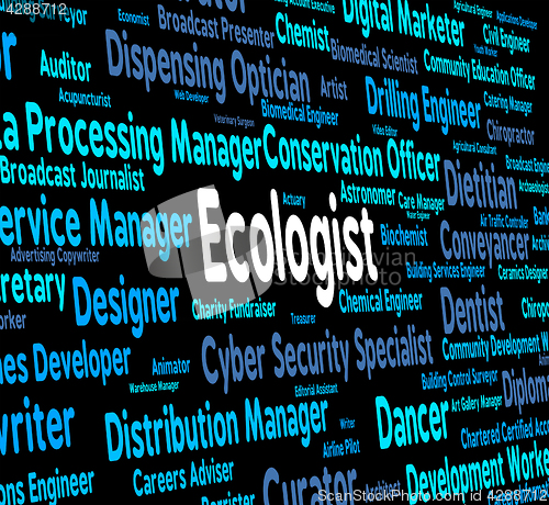 Image of Ecologist Job Represents Occupation Environment And Employment