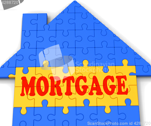 Image of Mortgage House Shows Home Purchase Loan