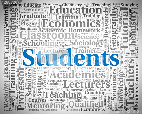 Image of Students Word Represents Studying Postgraduate And Scholar