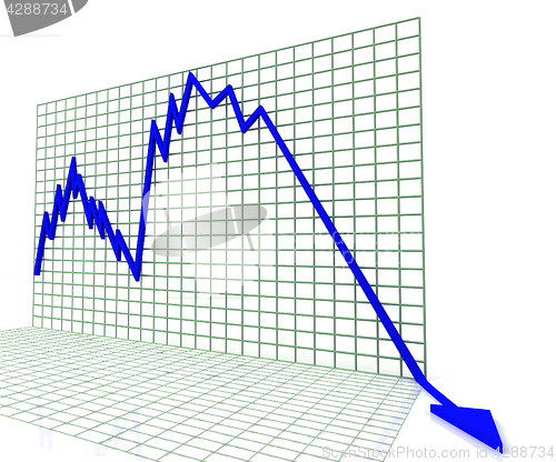 Image of Blue Graph Shows Sales Or Profit