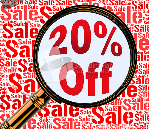 Image of Twenty Percent Off Means Discount Closeout And Offers