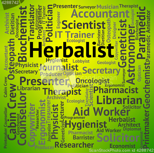 Image of Herbalist Job Represents Jobs Work And Hiring