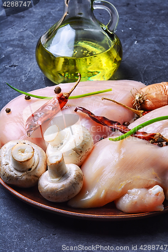 Image of Raw chicken breast fillets