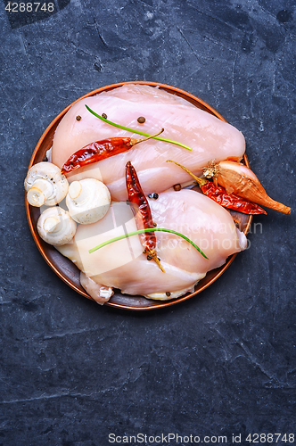 Image of Raw chicken breast fillets